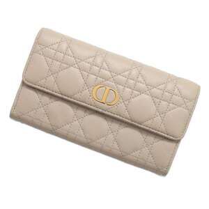 Christian Dior Caro Cannage Calfskin Long Wallet